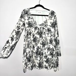 The Cove White & Grey Floral Dress